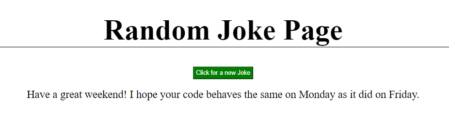 Joke application display